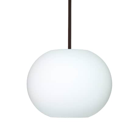 Besa Lighting Jordo Stem Pendant, Opal Matte, Bronze Finish, 1x11W LED 1TT-477507-LED-BR